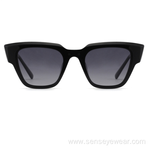 Women UV400 Bevel Polarized Shades Acetate Sunglasses